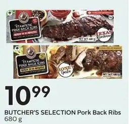 Sobeys BUTCHER'S SELECTION Pork Back Ribs offer