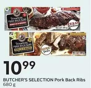 Sobeys BUTCHER'S SELECTION Pork Back Ribs offer