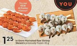 Sobeys In-Store Marinated Raw Shrimp Skewers offer