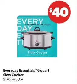 Real Canadian Superstore Everyday Essentials 6 quart Slow Cooker offer