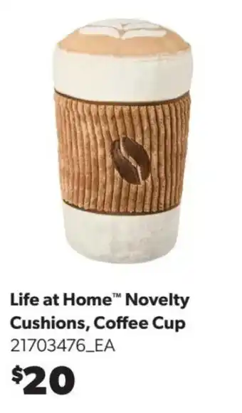 Life at Home Novelty Cushions, Coffee Cup