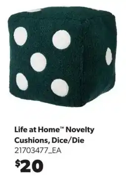 Real Canadian Superstore Life at Home Novelty Cushions, Dice/Die offer