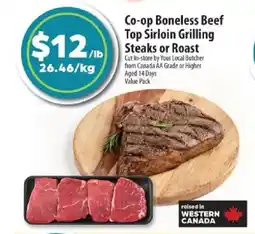 Co-op Co-op Boneless Beef Top Sirloin Grilling Steaks or Roast offer