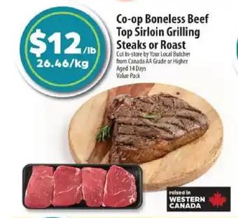 Co-op Boneless Beef Top Sirloin Grilling Steaks or Roast