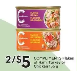 Sobeys COMPLIMENTS Flakes of Ham, Turkey or Chicken offer