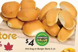 Sobeys Hot Dog or Burger Buns offer