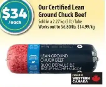 Our Certified Lean Ground Chuck Beef