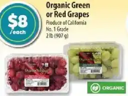 Co-op Organic Green or Red Grapes offer