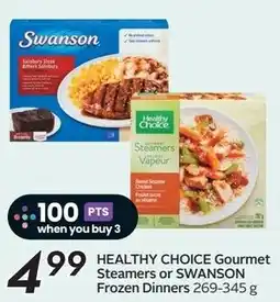 Sobeys HEALTHY CHOICE Gourmet Steamers or SWANSON Frozen Dinners offer