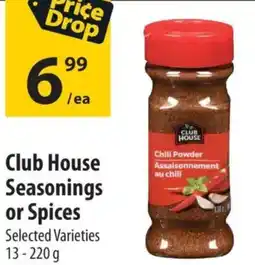 Co-op Club House Seasonings or Spices offer