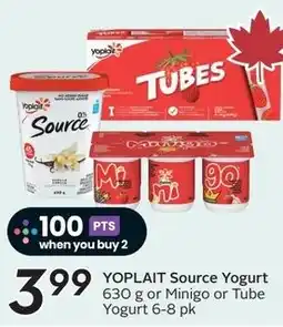 Sobeys YOPLAIT Source Yogurt offer