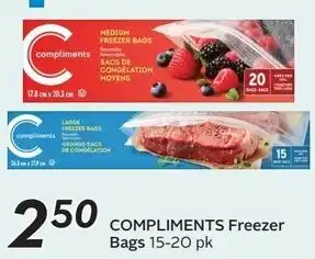 Sobeys COMPLIMENTS Freezer Bags offer