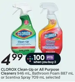 Sobeys CLOROX Clean-Up or All Purpose Cleaners offer