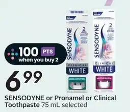 Sobeys SENSODYNE or Pronamel or Clinical Toothpaste offer