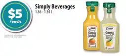 Co-op Simply Beverages offer