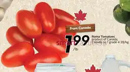 Sobeys Roma Tomatoes offer