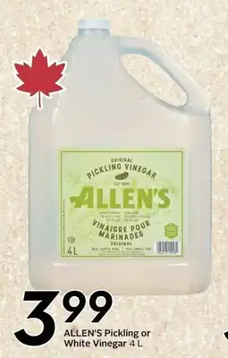 Sobeys ALLEN'S Pickling or White Vinegar offer