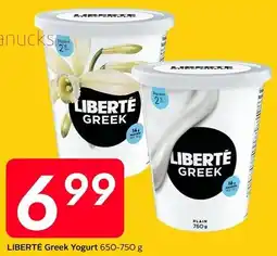 Sobeys LIBERTÉ Greek Yogurt offer