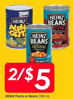 Sobeys HEINZ Pasta or Beans offer