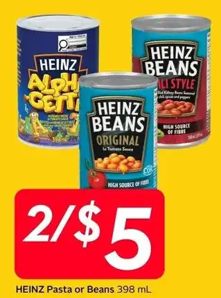 Sobeys HEINZ Pasta or Beans offer