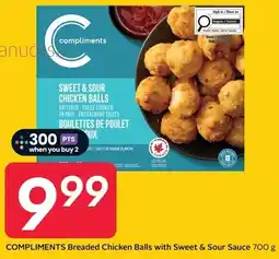 Sobeys COMPLIMENTS Breaded Chicken Balls with Sweet & Sour Sauce offer