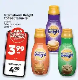 Calgary Co-op International delight coffee creamers offer