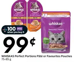 Sobeys WHISKAS Perfect Portions Pâté or Favourites Pouches offer