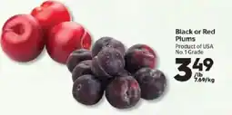 Calgary Co-op Black or Red Plums offer