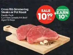 Calgary Co-op Cross rib simmering steaks or pot roast offer