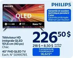 Walmart Philips 40" FHD QLED TV offer