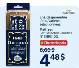 Walmart Helix Oxford Math set offer