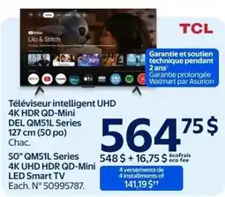 Walmart TCL 50" QM51L Series 4K UHD HDR QD-Mini LED Smart TV offer