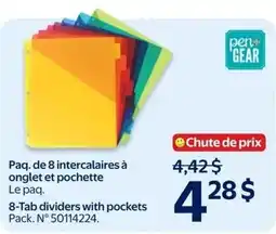 Walmart Pen+ Gear 8-Tab dividers with pockets offer