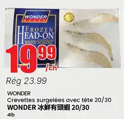 Btrust Supermarket WONDER Crevettes surgelées avec tête 20/30 offer