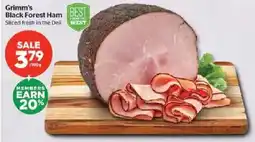 Calgary Co-op Grimm's Black Forest Ham offer