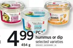 Loblaws hummus or dip offer