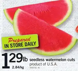 Loblaws seedless watermelon cuts offer