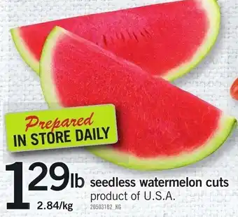 Loblaws seedless watermelon cuts offer