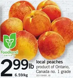 Loblaws Local peaches offer