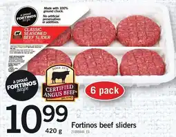 Loblaws Fortinos beef sliders offer