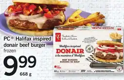 Loblaws PC Halifax inspired donair beef burger offer