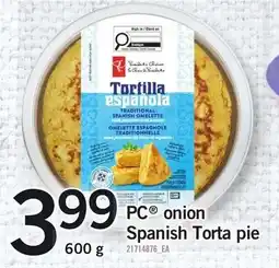 Loblaws PC onion Spanish Torta pie offer