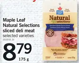 Loblaws Maple Leaf Natural Selections sliced deli meat offer