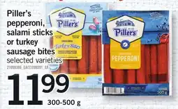 Loblaws Piller's pepperoni, salami sticks or turkey sausage bites offer