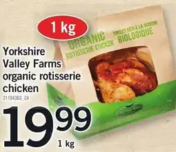 Loblaws Yorkshire Valley Farms organic rotisserie chicken offer