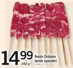 Loblaws fresh Ontario lamb spiedini offer