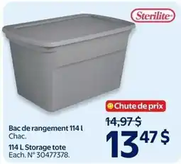 Walmart Sterilite Storage Tote offer