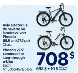 Walmart Phoenix 27.5" commuter or step-through e-bike offer