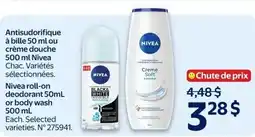 Walmart Nivea roll-on deodorant or body wash offer