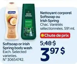Walmart Softsoap or Irish Spring body wash offer